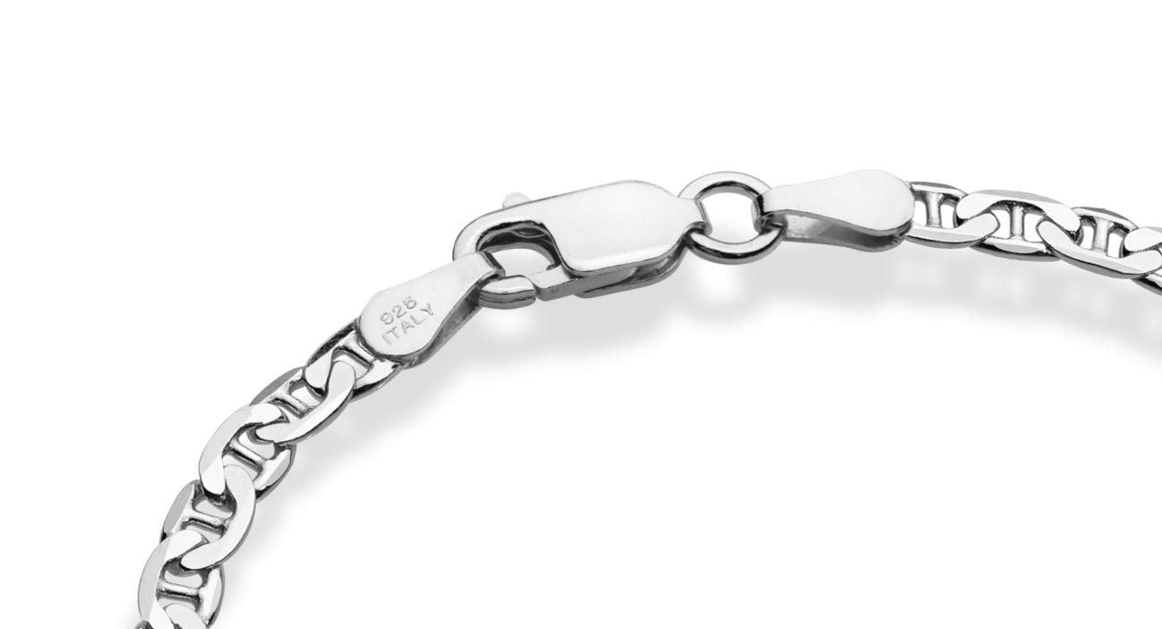 ✨ Miabella 925 Sterling Silver Italian Mariner Link Anklet (3 mm) ✨