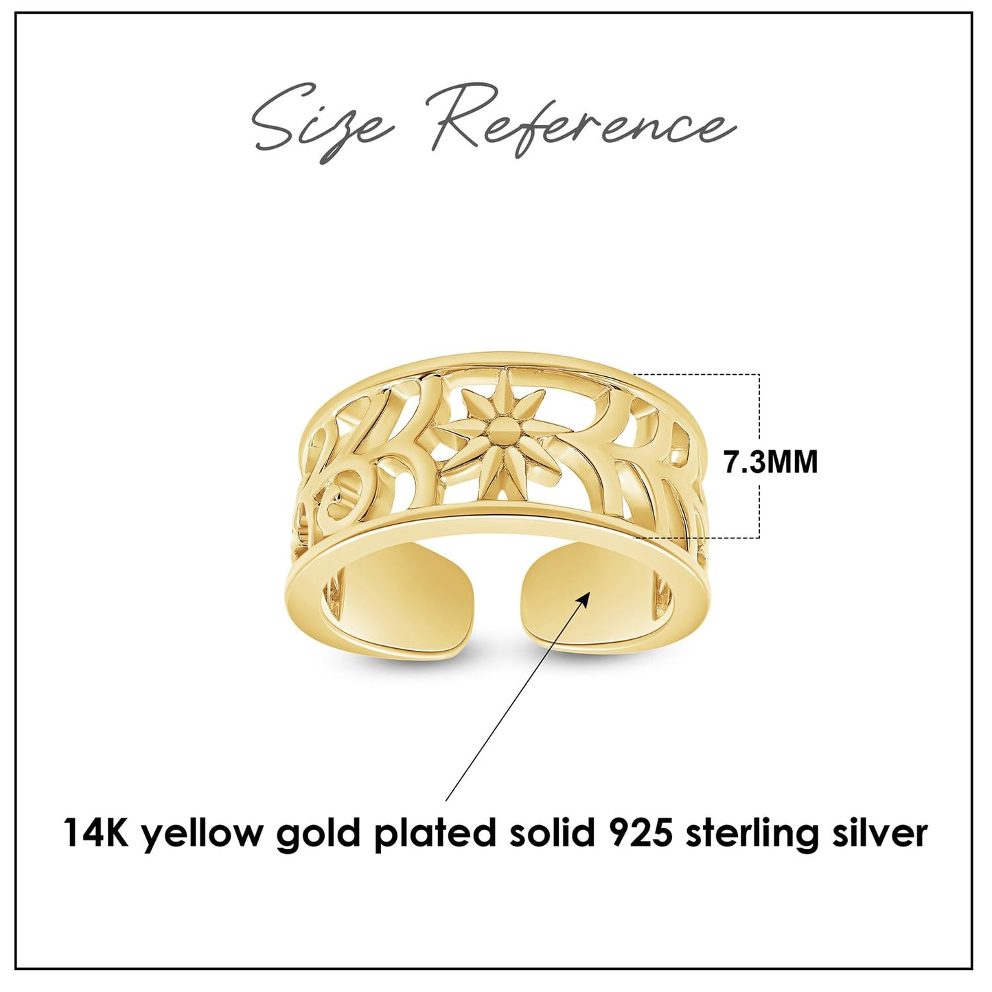 Adjustable Flower Toe Ring