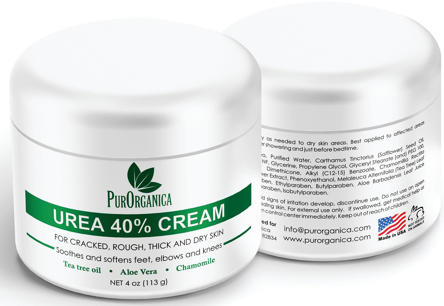 PurOrganica Urea 40 % Foot Cream — Maximum Repair for Rough Skin
