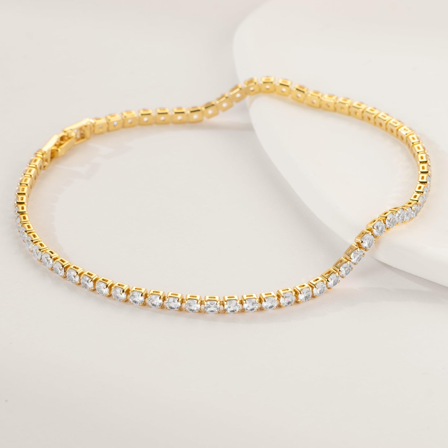 ✨ Moonfox 14K Gold Waterproof Tennis Chain Anklet ✨