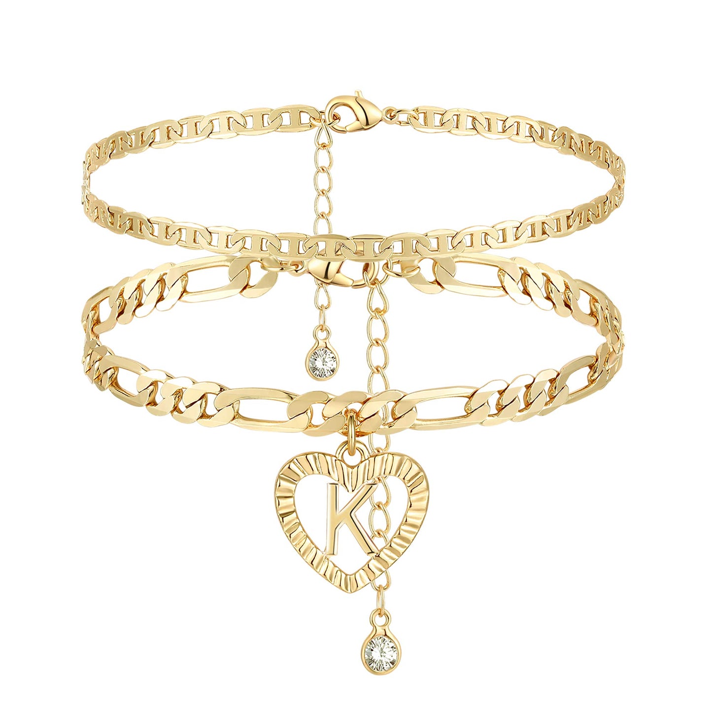 Initial Ankle Bracelets