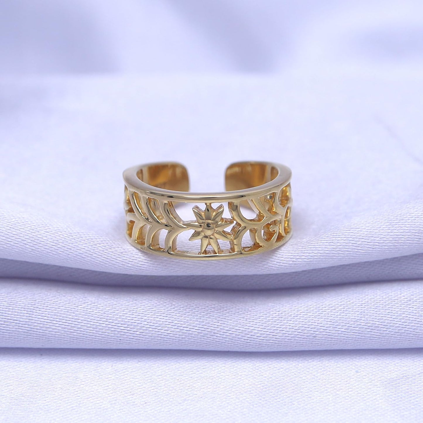 Adjustable Flower Toe Ring