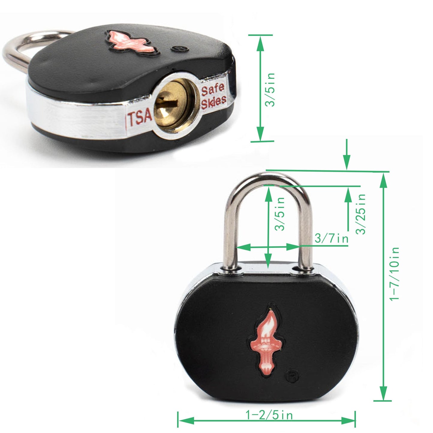 DualCrown 4-Pack TSA-Approved Luggage Locks