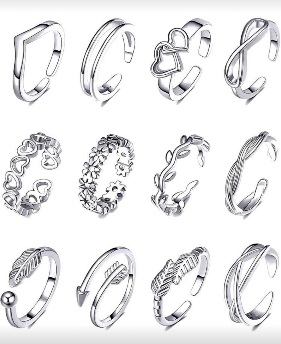 The Classic Toe Ring Set