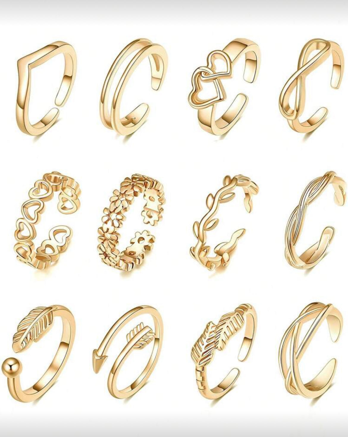 The Classic Toe Ring Set