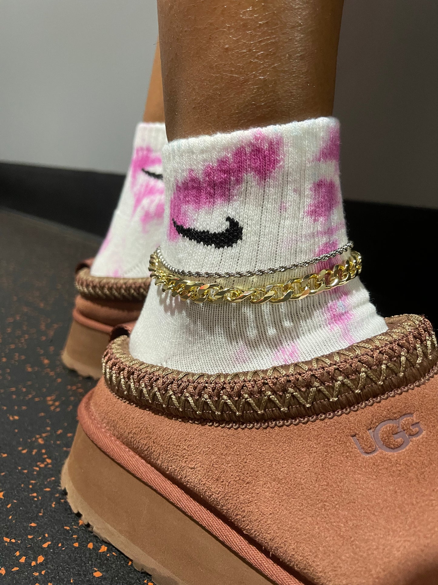TyeDye Socks With That Check On Them