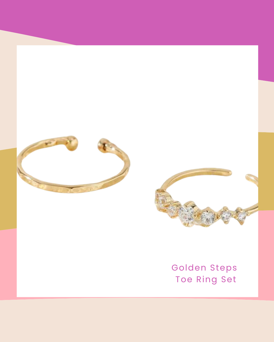 Golden Steps Toe Ring Set
