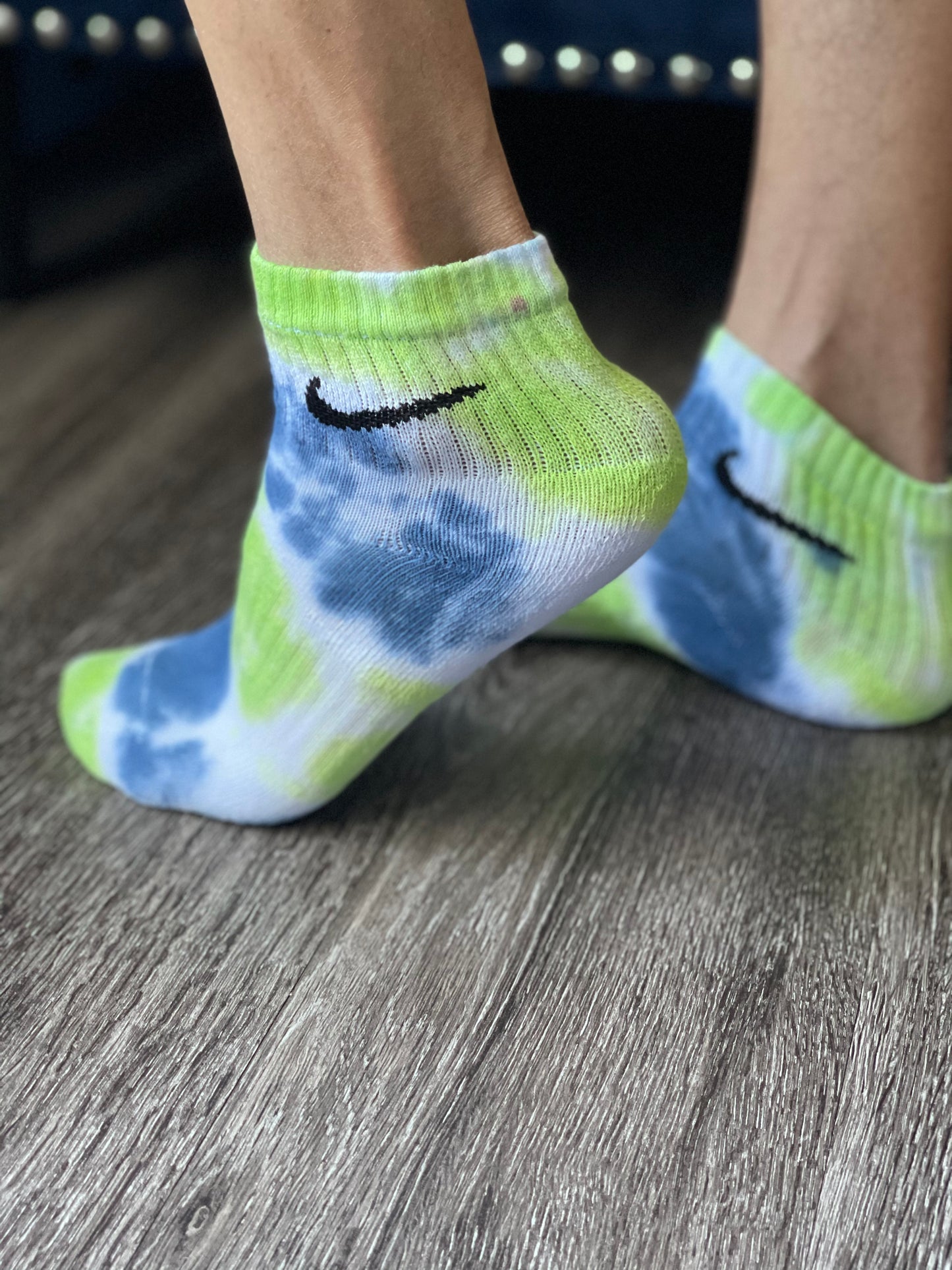 TyeDye Socks With That Check On Them