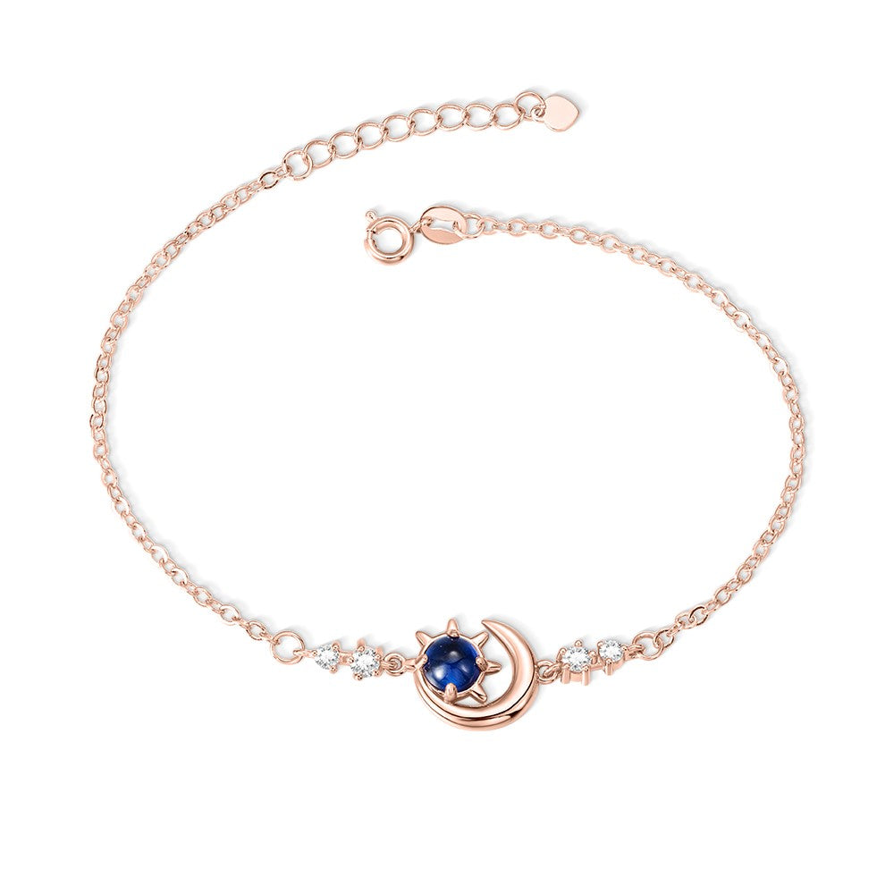 Stars & Moon Birthstone Anklet