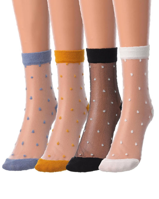 ✨Patterned Sheer Polka Dot Lace Socks✨