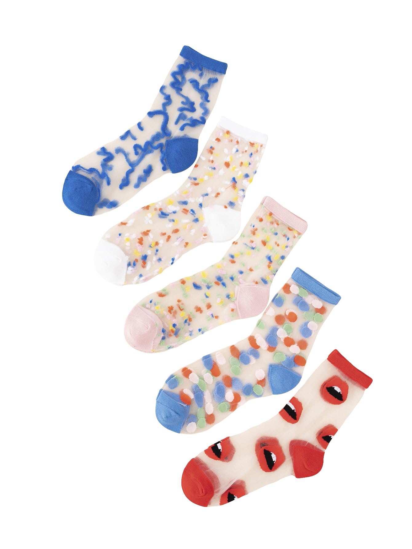 ✨ 5-Pair — Multicolor Crew Set ✨
