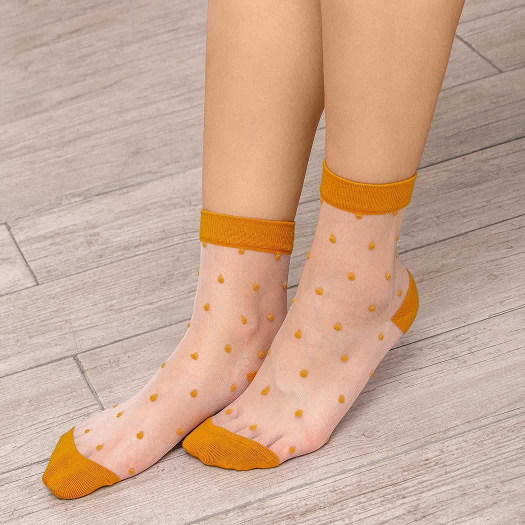 ✨Patterned Sheer Polka Dot Lace Socks✨