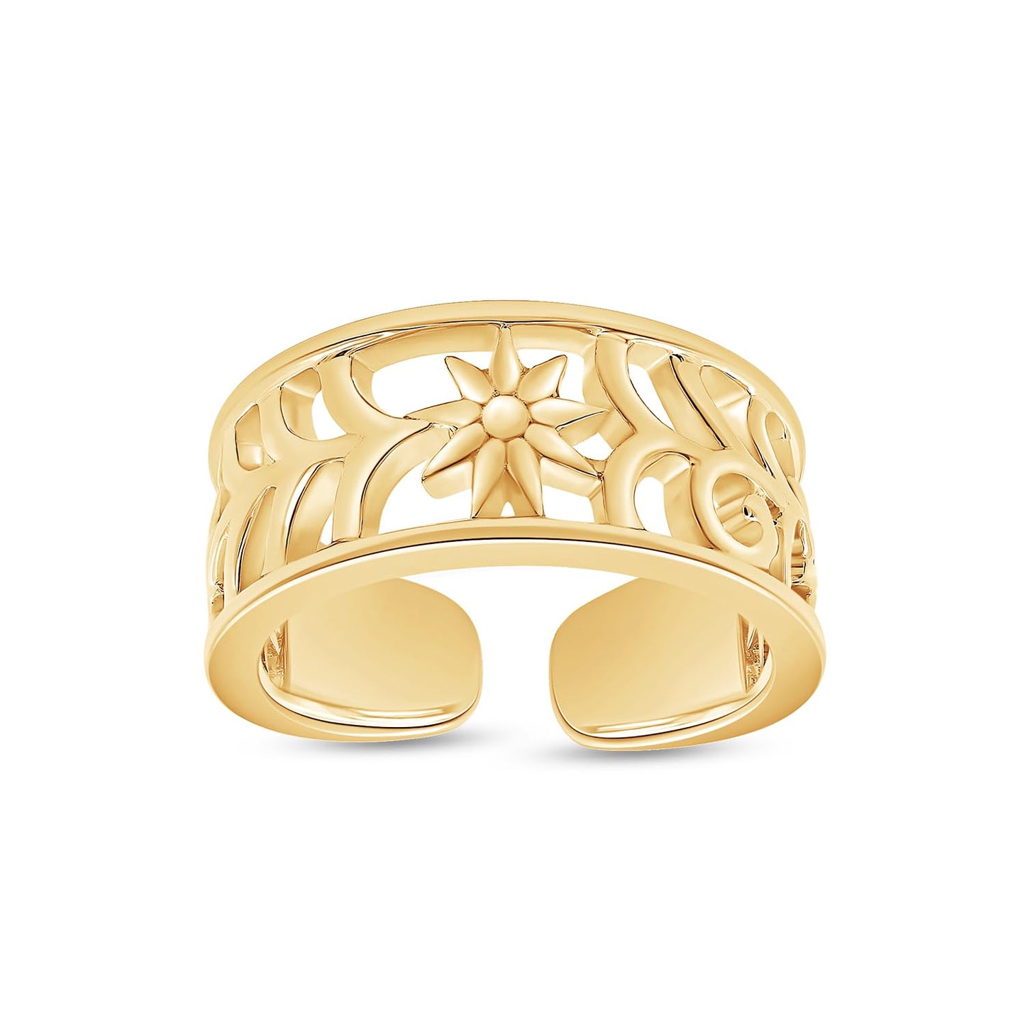 Adjustable Flower Toe Ring