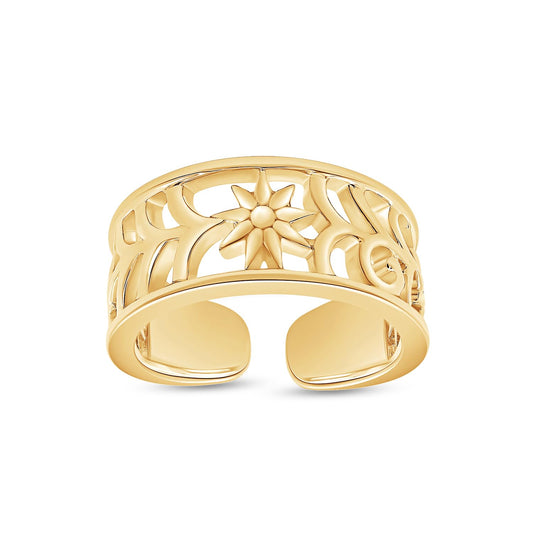 Adjustable Flower Toe Ring