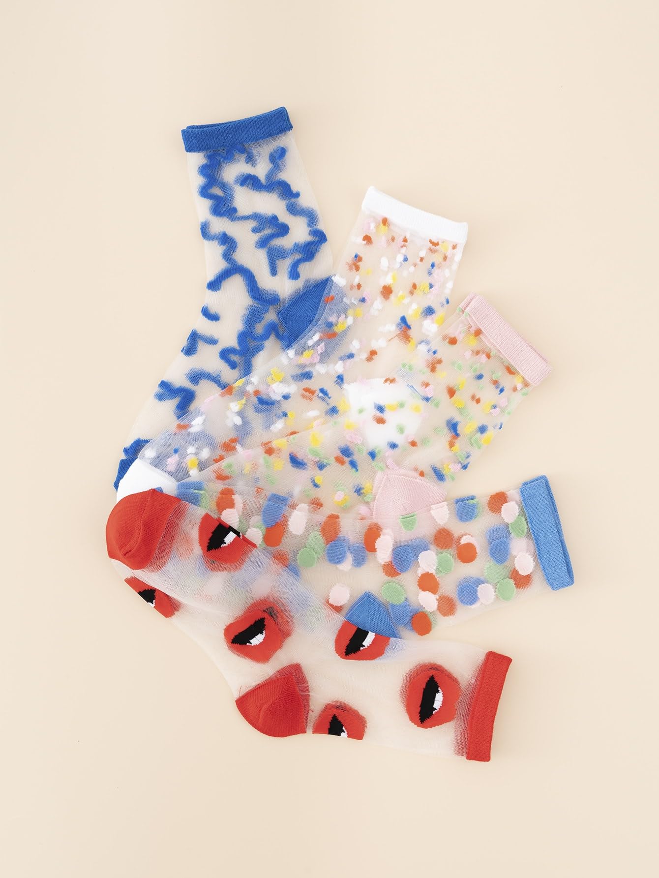 ✨ 5-Pair — Multicolor Crew Set ✨