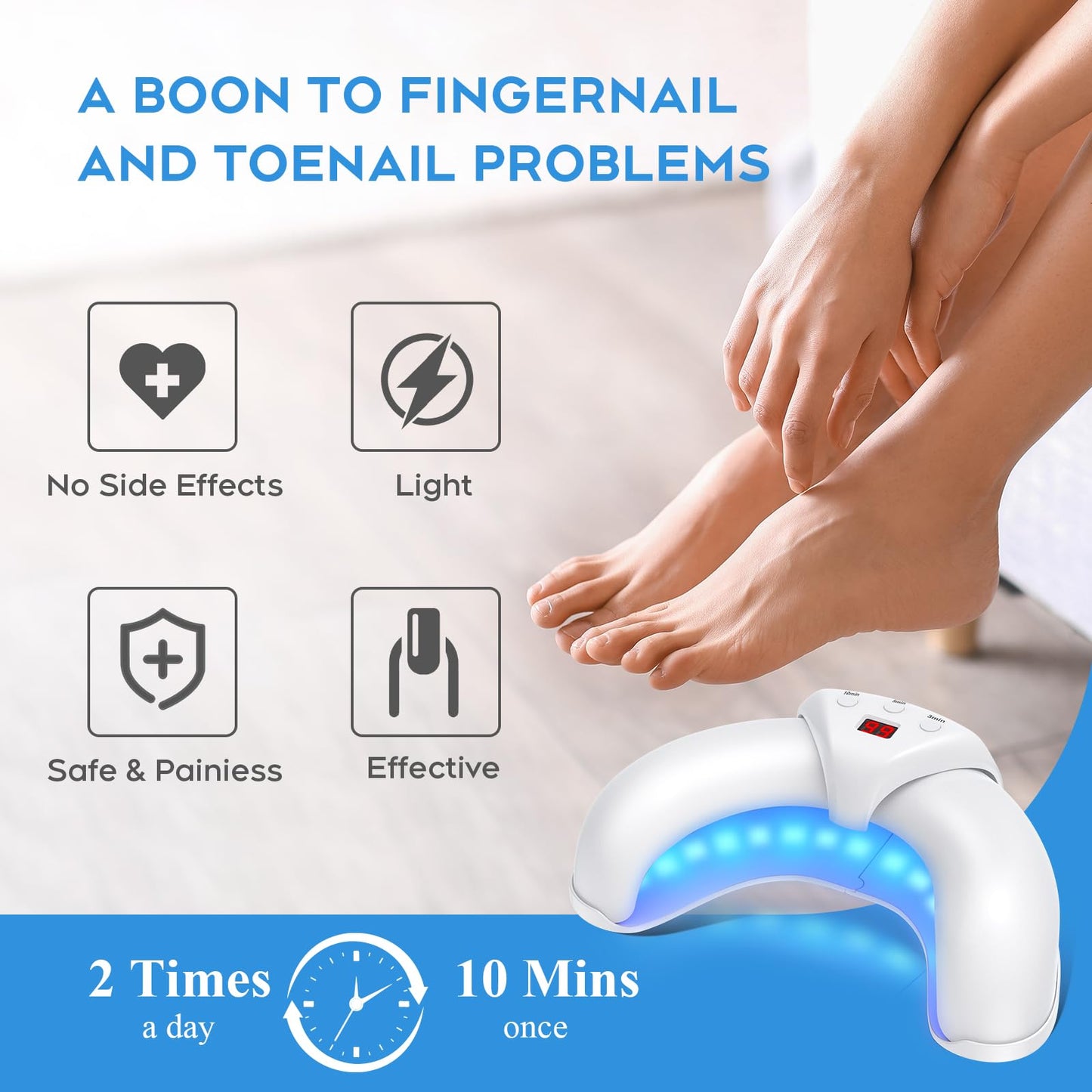 ✨ Home Laser Toenail & Fingernail Fungus Device — Drug-Free Renewal for Your Nails ✨