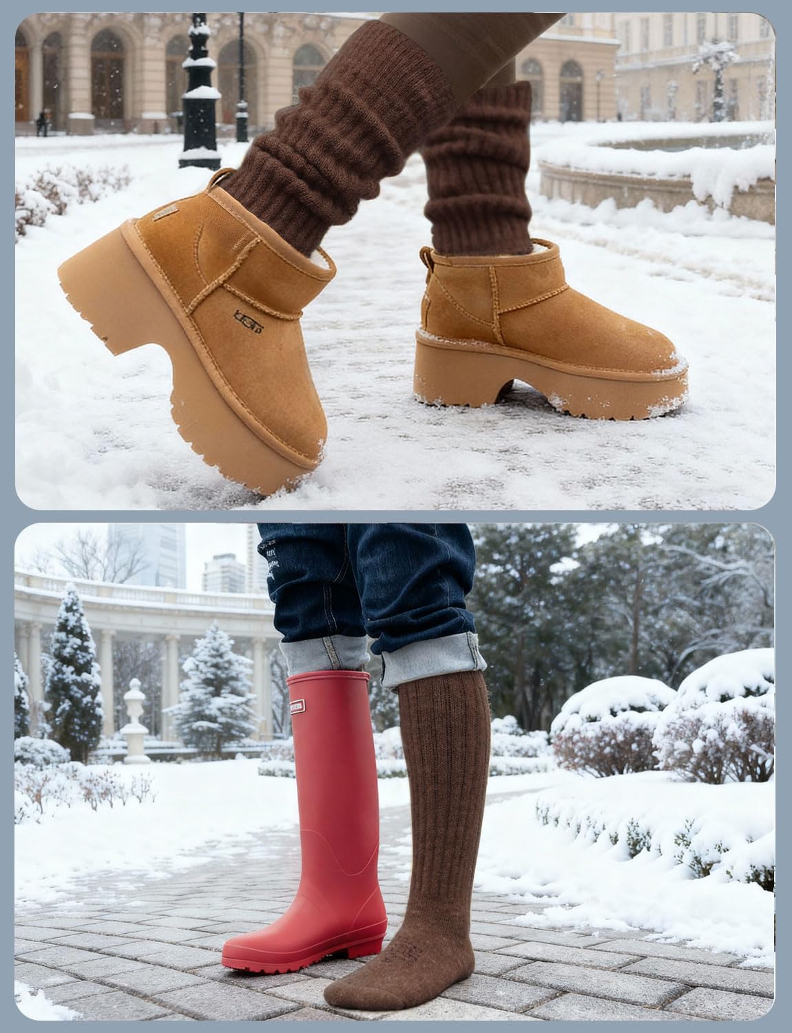 🧦 Alpaca Wool Knee-High Slouch Socks — Thick, Warm, Vintage & Winter-Sexy🧦