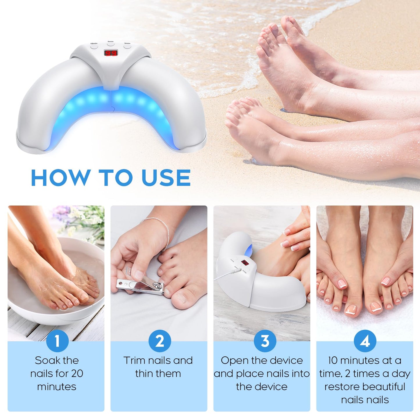 ✨ Home Laser Toenail & Fingernail Fungus Device — Drug-Free Renewal for Your Nails ✨