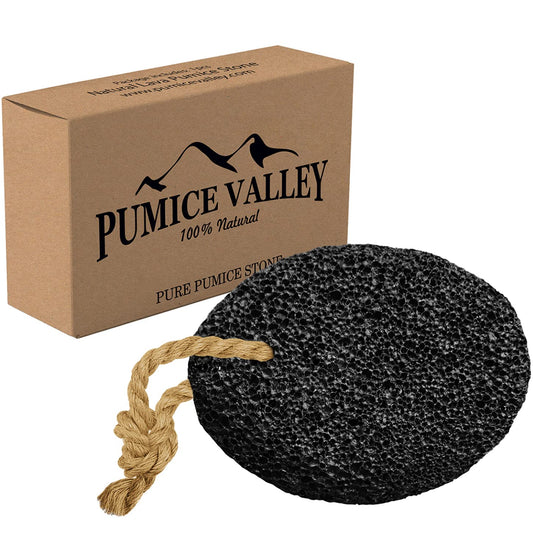 Pumice Stone - Natural Earth Lava Black - Callus/Corn Remover for Feet Heels and Palm