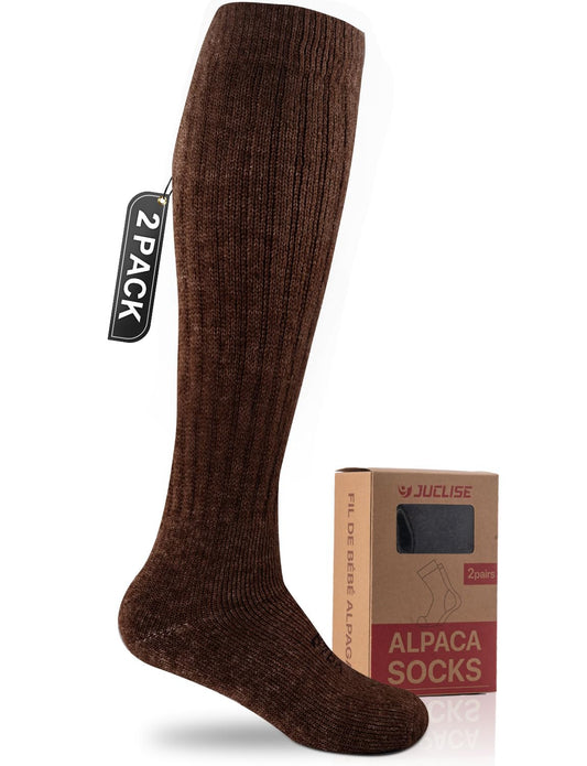 🧦 Alpaca Wool Knee-High Slouch Socks — Thick, Warm, Vintage & Winter-Sexy🧦