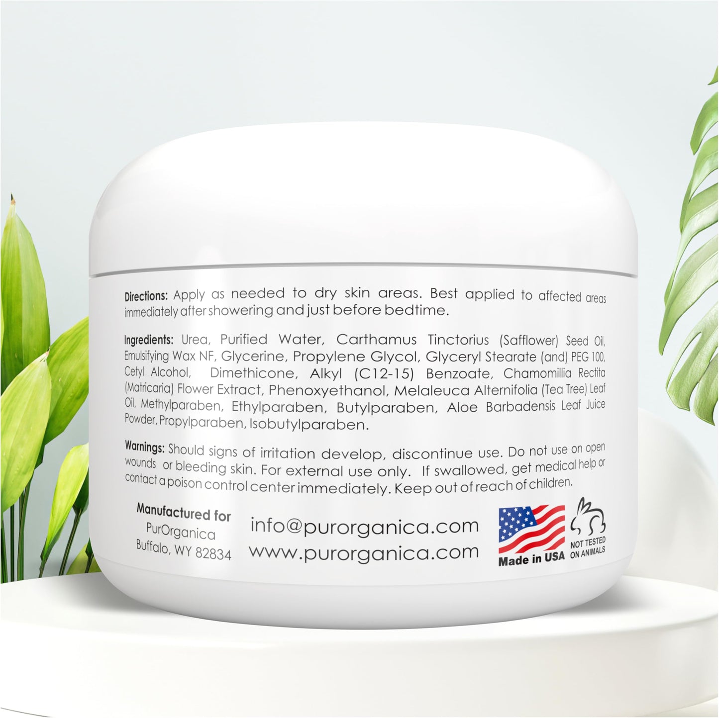 PurOrganica Urea 40 % Foot Cream — Maximum Repair for Rough Skin