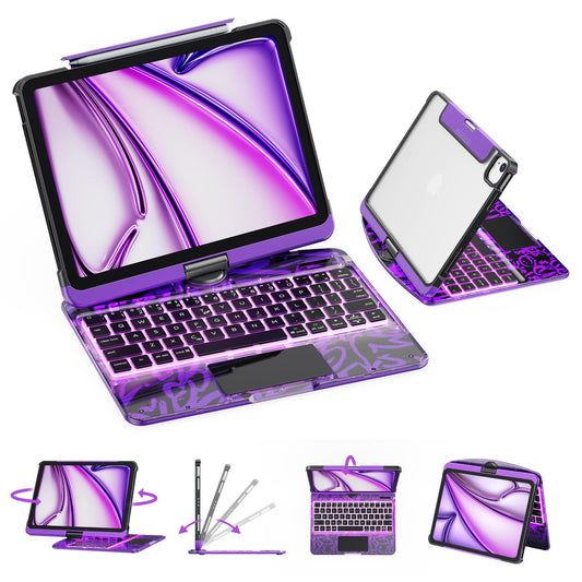 Transparent Case with Wireless Keyboard for iPad