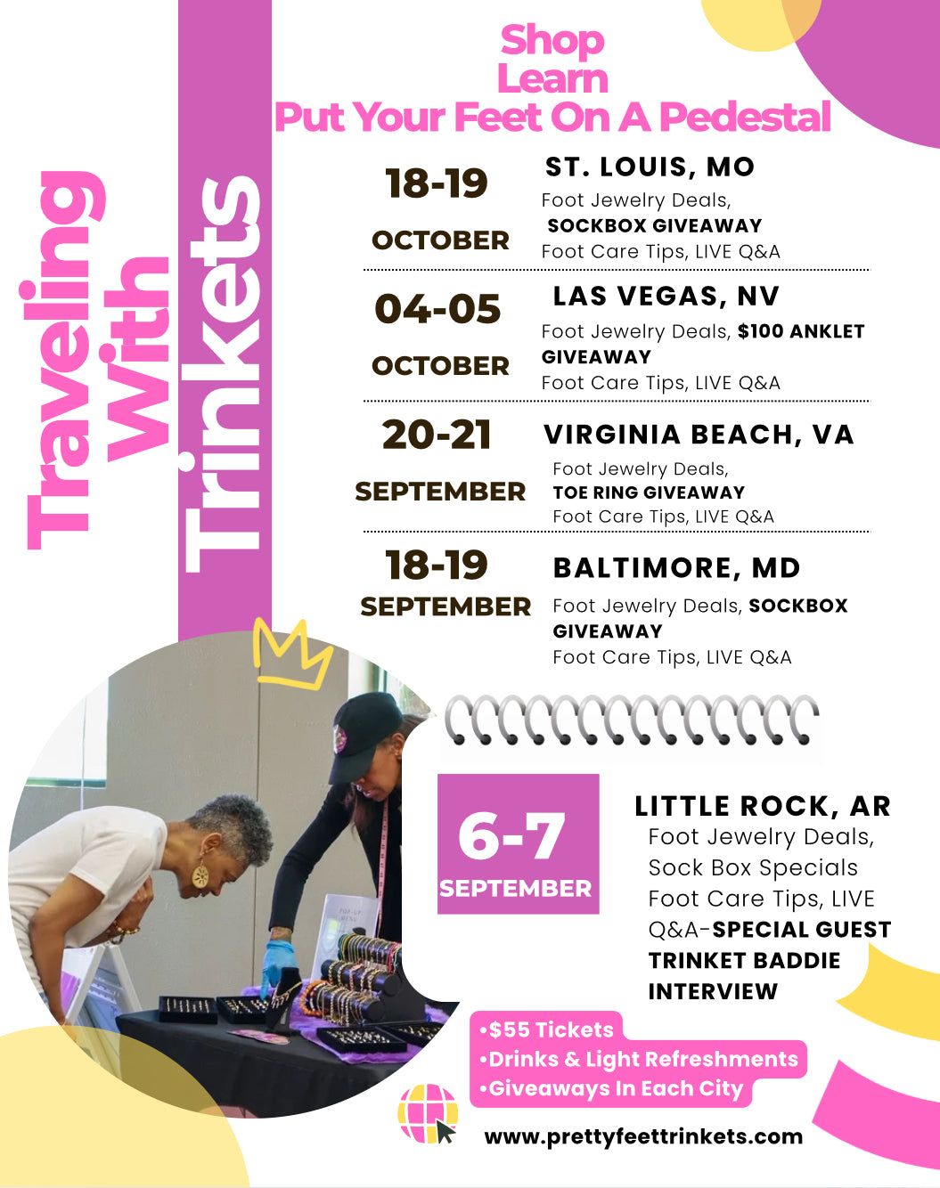 Put Your Feet On A Pedestal POPUP Classes