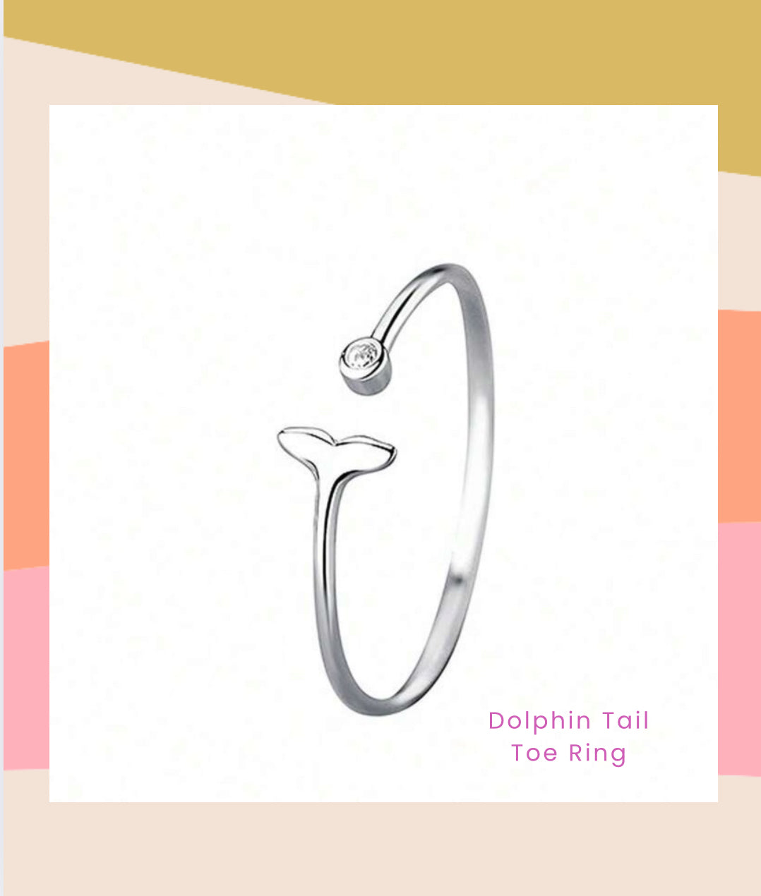 Dolphin Tail Toe Ring