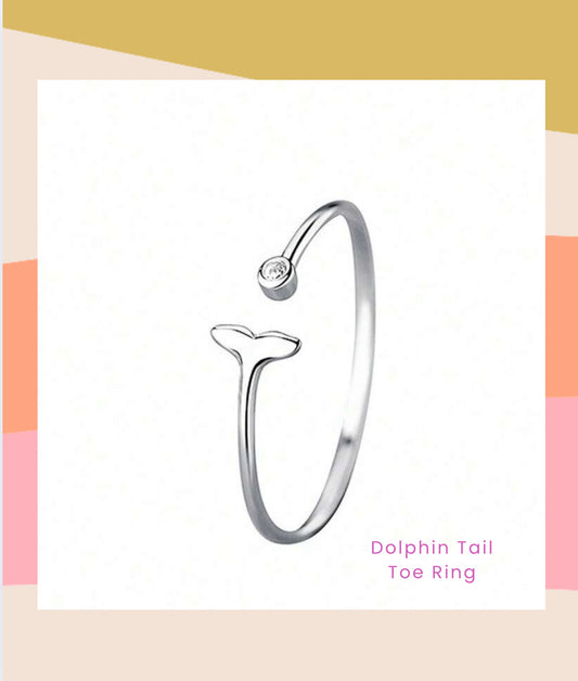 Dolphin Tail Toe Ring